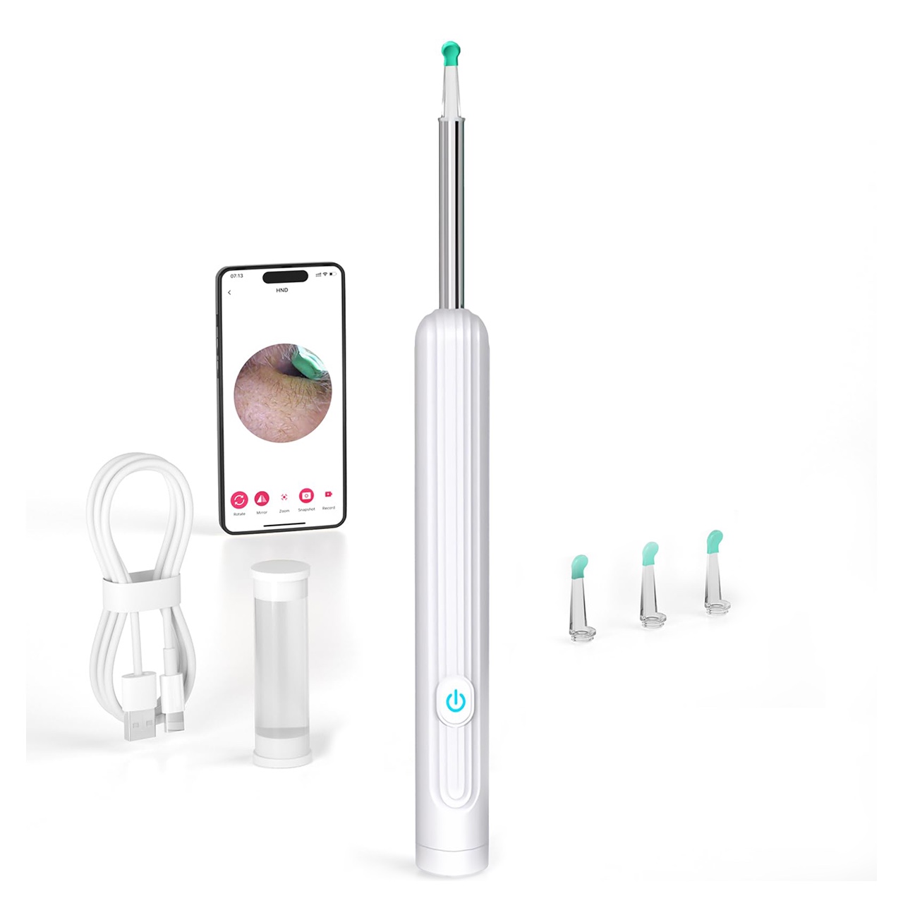 EarStick, pripomoček za čiščenje ušesnega masla s kamero