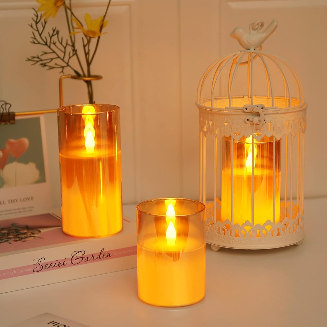 FlickCandles, komplet elegantnih dekorativnih sveč (3 kosi)