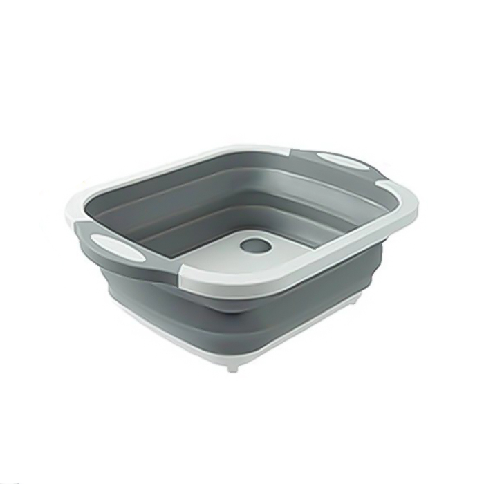 FoldableStrainer, multifunkcijsko cedilo, posoda za shranjevanje in deska za rezanje v enem