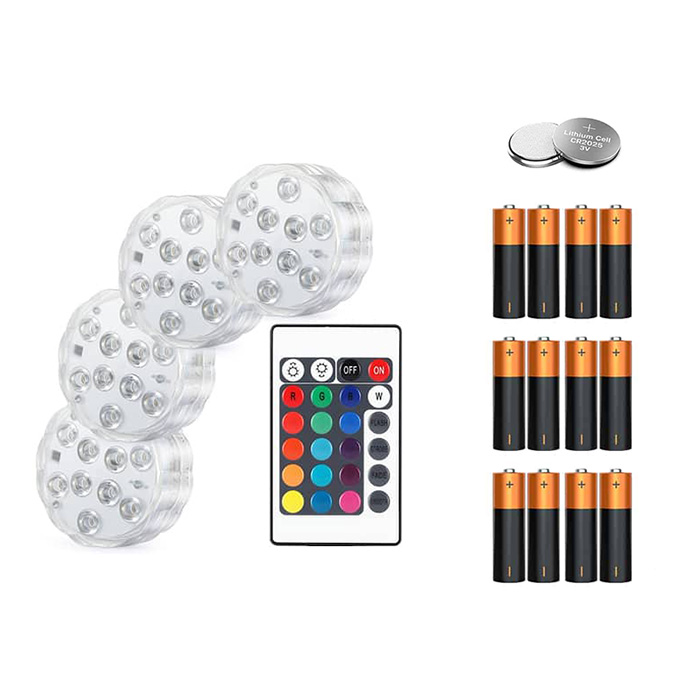 GlowBundle, 4 vodoodporne LED lučke + komplet baterij