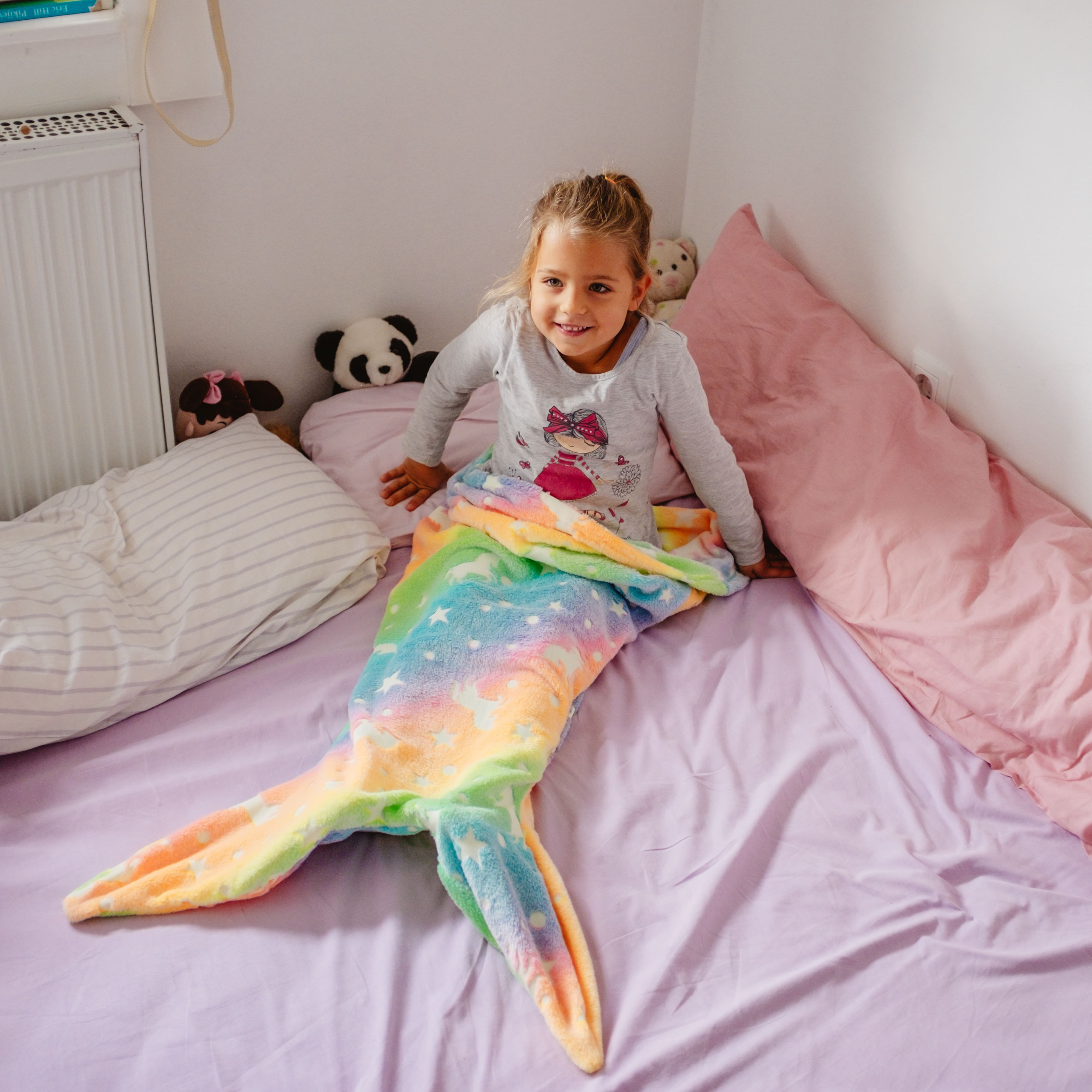 MermaidBlanket, otroška odeja v obliki repa morske deklice - Image 6