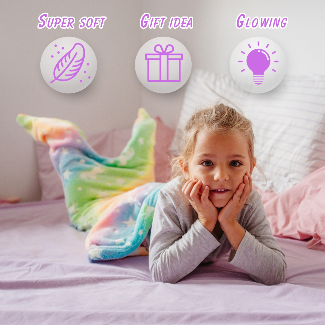 MermaidBlanket, otroška odeja v obliki repa morske deklice - Image 10