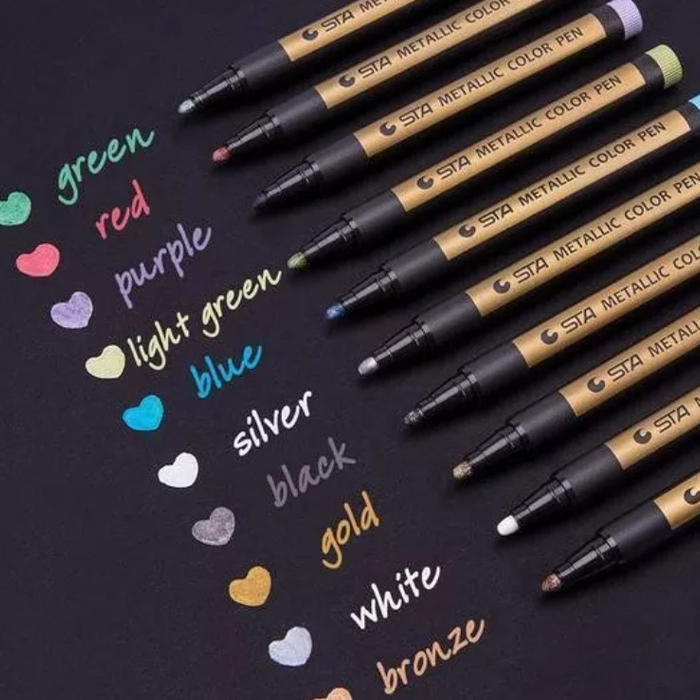 MetallicColorPen, 10-delni set markerjev za ustvarjanje - Image 4