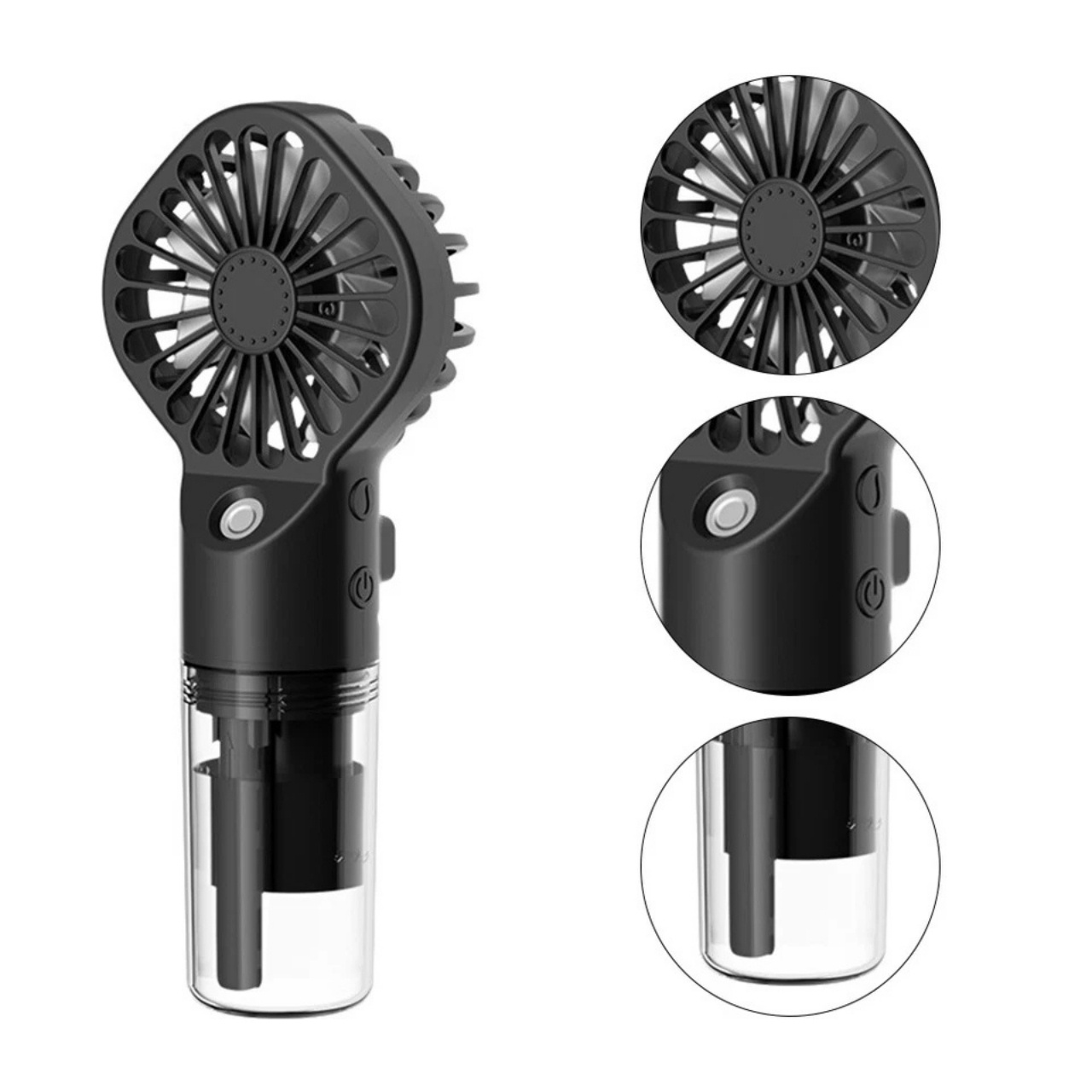 Misty, prenosni mini ventilator z vgrajenim vlažilcem