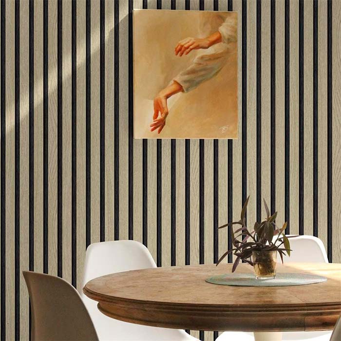 SlatWall, samolepilna nalepka z videzom naravnega lesa (300 x 45 cm) - Image 6