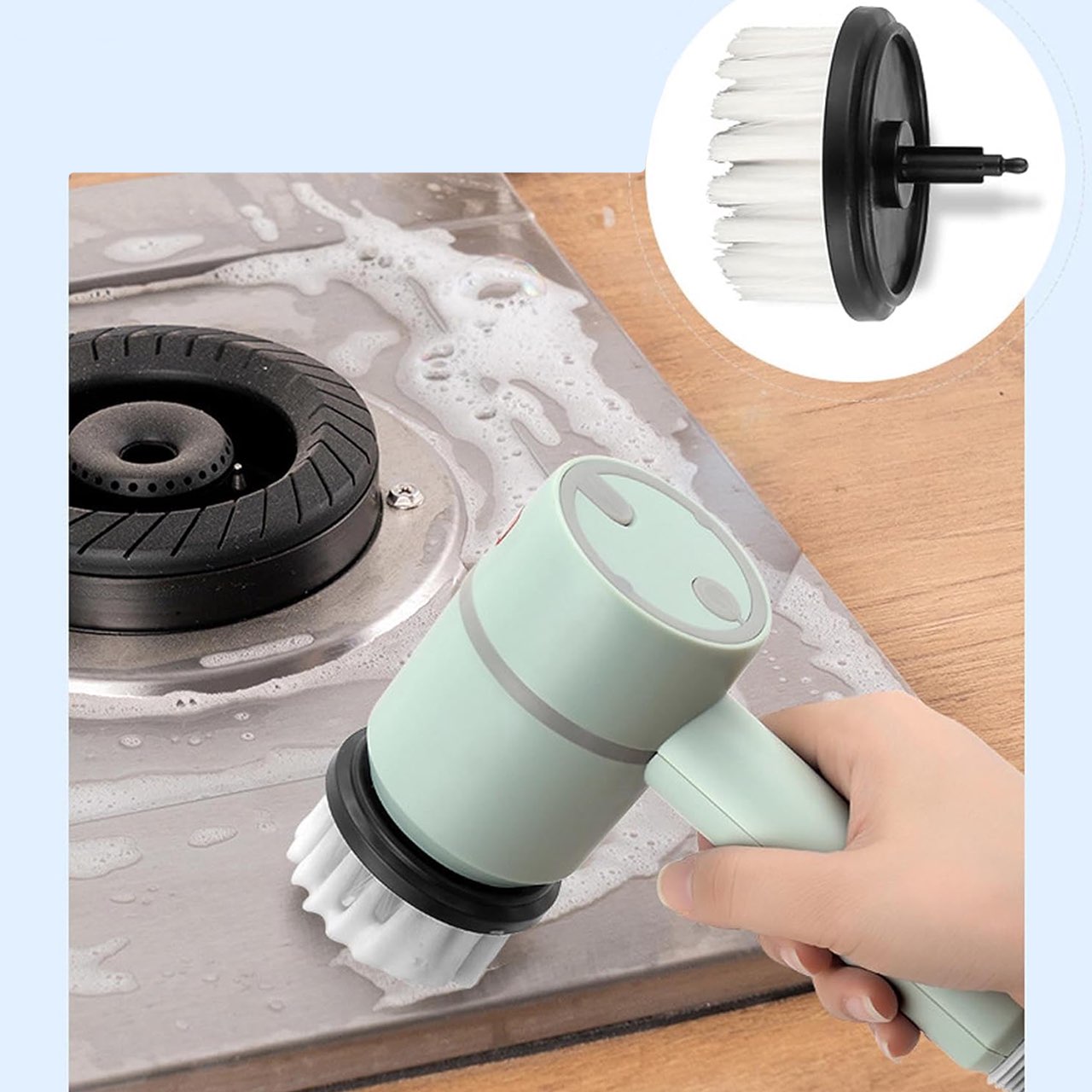 Spinny, večnamenska električna čistilna gobica s 360° vrtečo glavo - Image 6